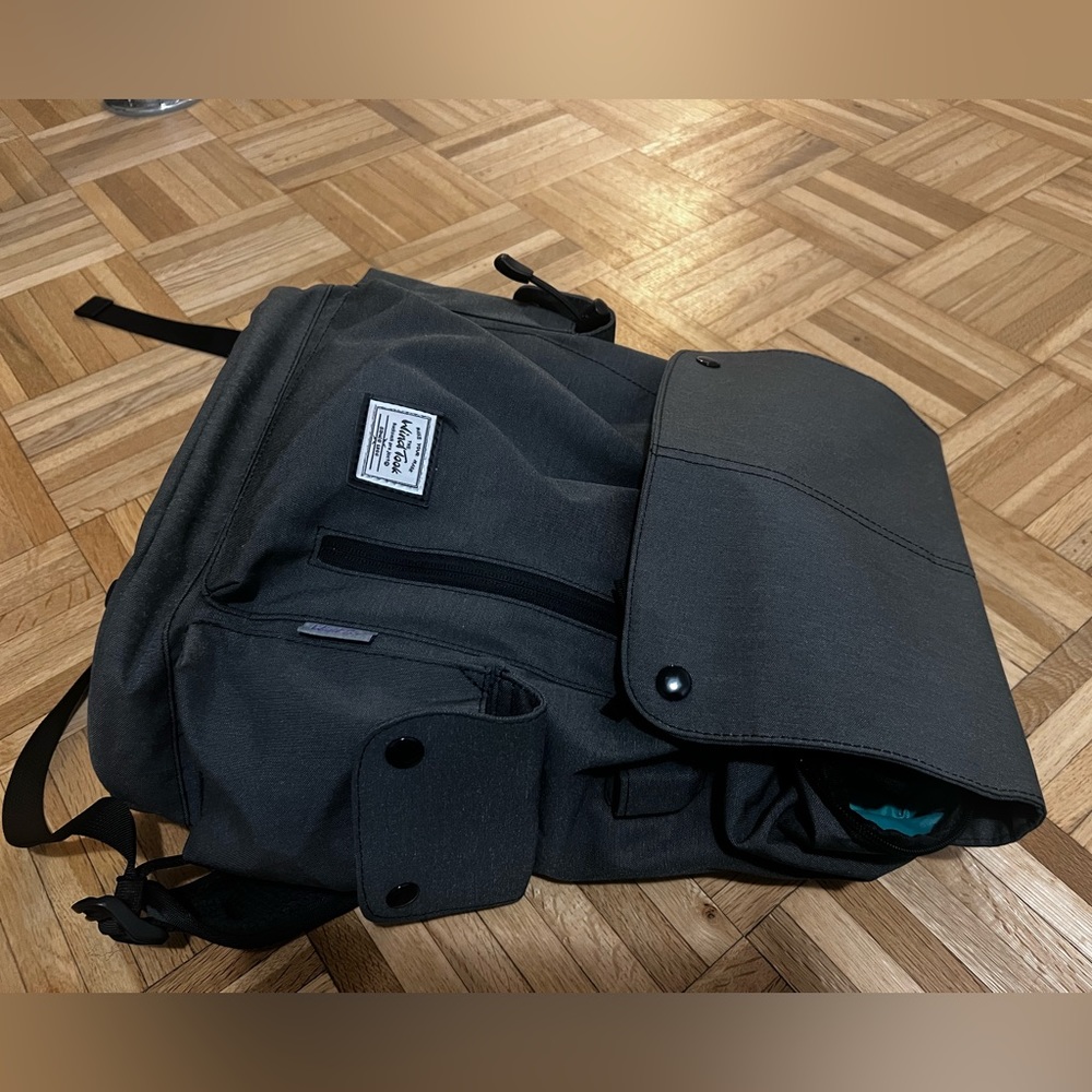 Backpack in great condition, gray and black.